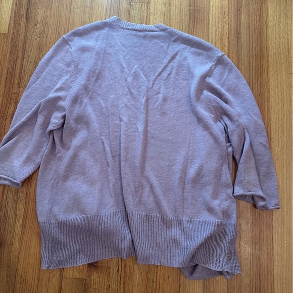 Eileen Fisher Fine Organic Linen Luna Crepe  Knit Short Cardigan L (z) - Picture 3 of 11